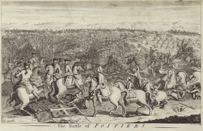 Battle of Poitiers by English School