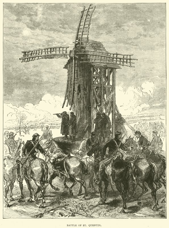 Battle of St Quentin by English School