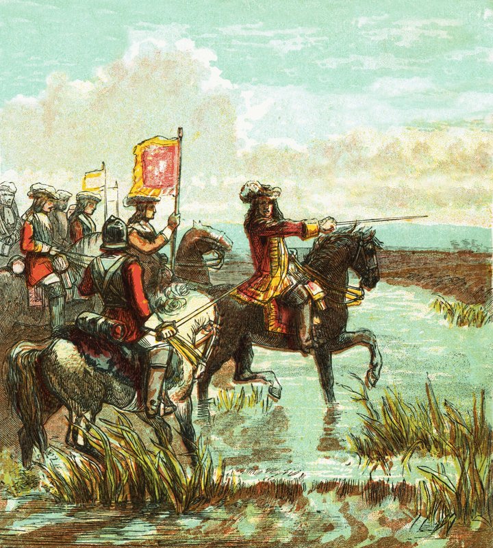 Battle of the Boyne by English School