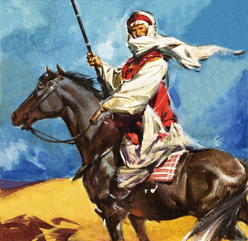 Bedouin tribesman by English School