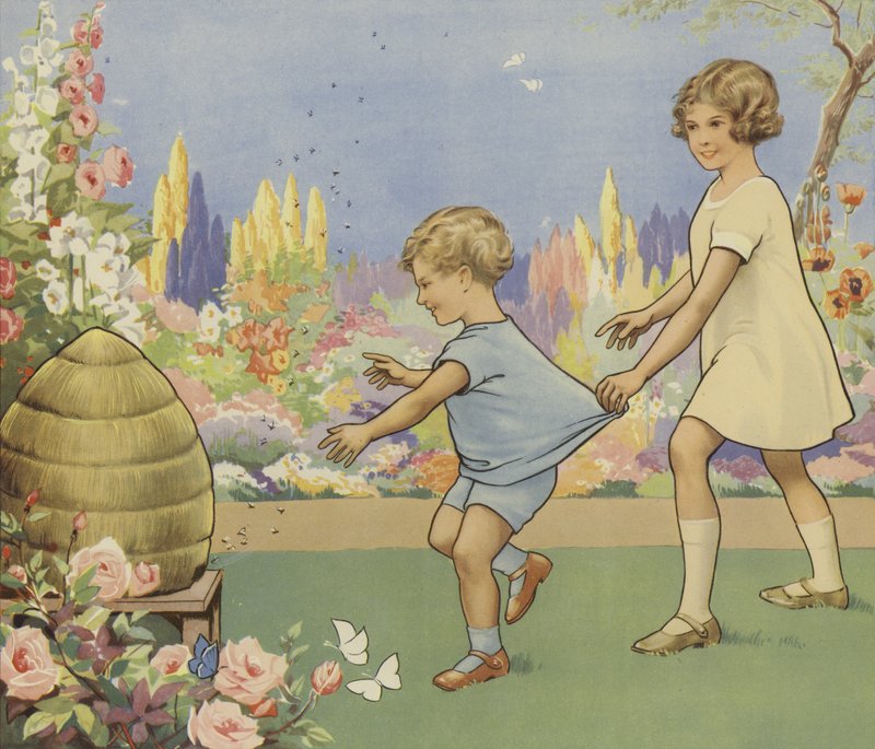 Beehive in a Garden by English School