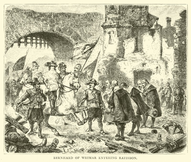 Bernhard of Weimar Entering Ratisbon by English School