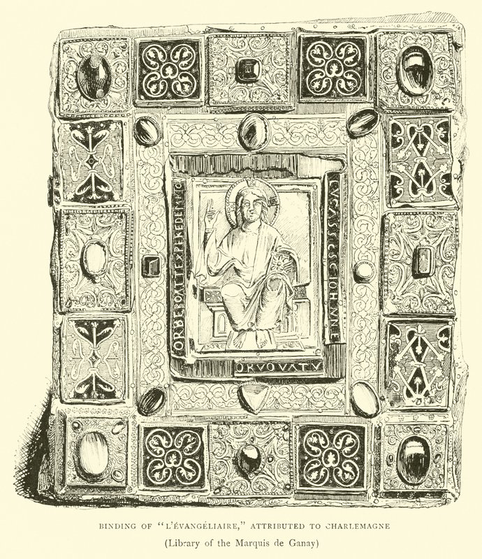 Binding of the Evangelistary, attributed to Charlemagne by English School