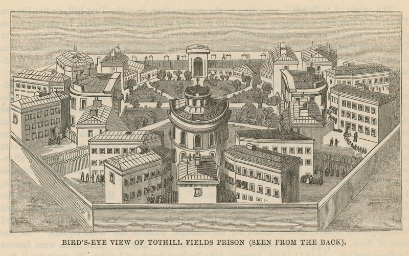Birds Eye View of Tothill Fields Prison by English School