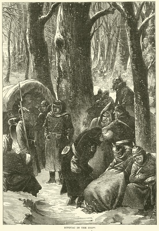 Bivouac in the Snow, November 1870 by English School