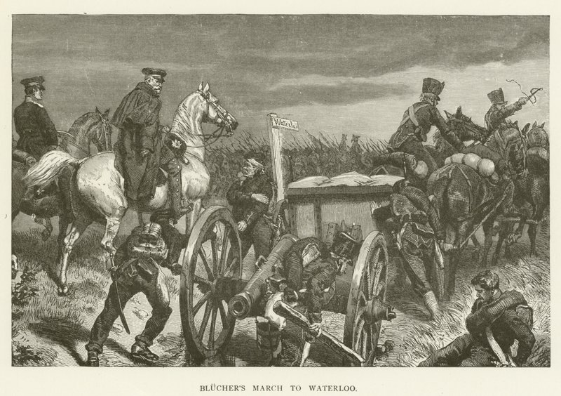 Bluchers March to Waterloo by English School