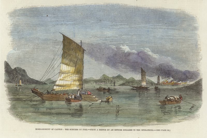 Bombardment of Canton by English School