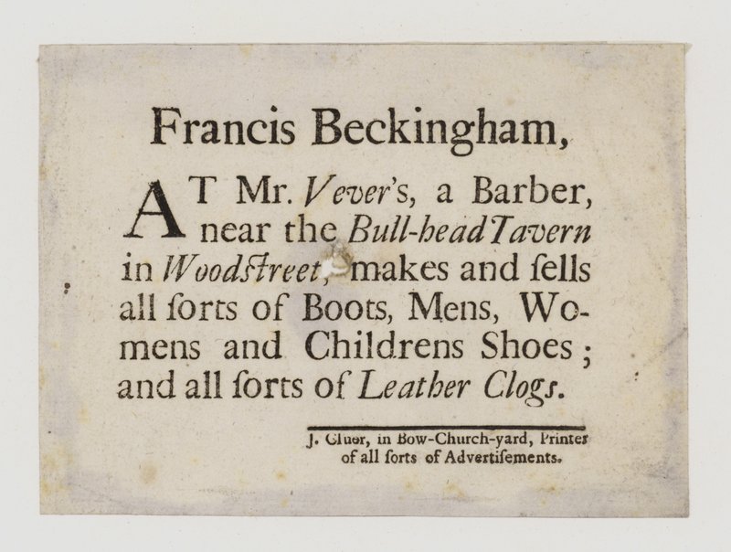 Boot and Shoemakers, Francis Beckingham by English School