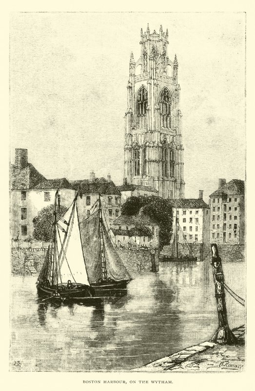 Boston Harbour, on the Wytham by English School