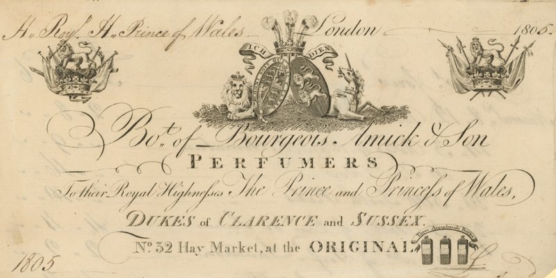 Bought of Bourgeois Amick and Son by English School