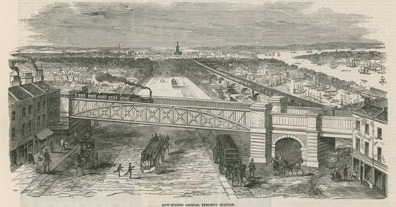 Bow Spring Bridge, Stepney Station, London by English School