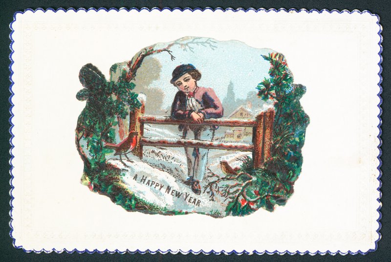 Boy Leaning on Gate by English School