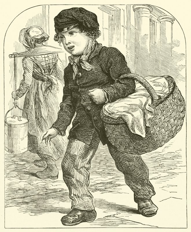 Boy with Basket by English School