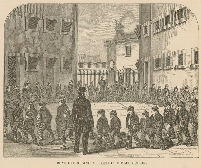 Boys Exercising at Tothill Fields Prison by English School