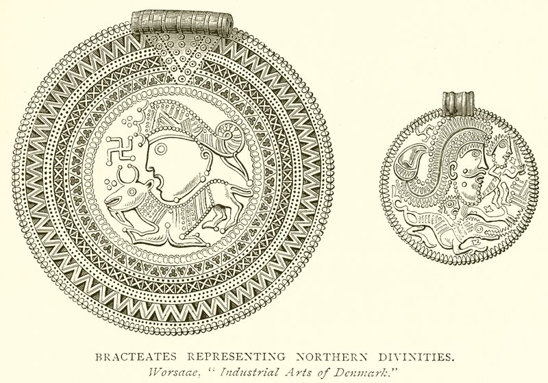 Bracteates Representing Northern Divinities by English School