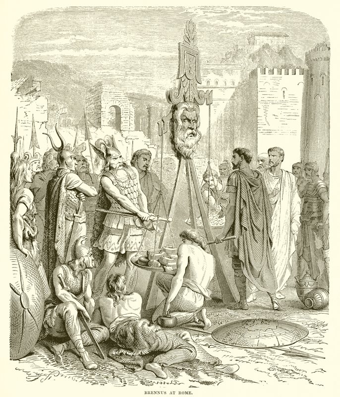 Brennus at Rome by English School