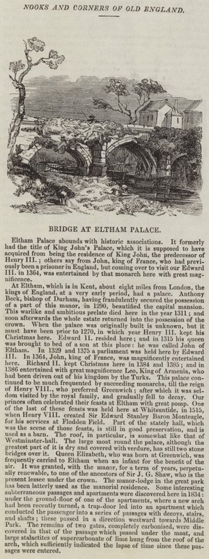 Bridge at Eltham Palace by English School