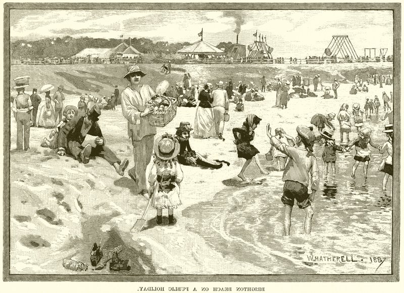 Brighton Beach on a Public Holiday by English School