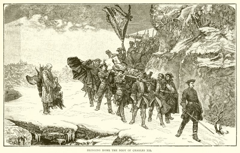Bringing Home the Body of Charles XII by English School
