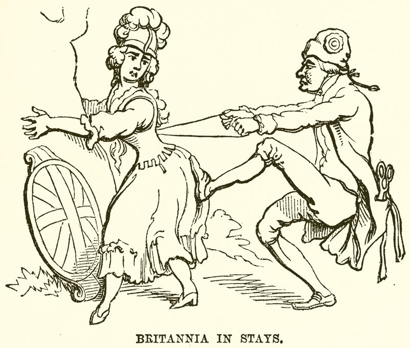 Britannia in Stays by English School