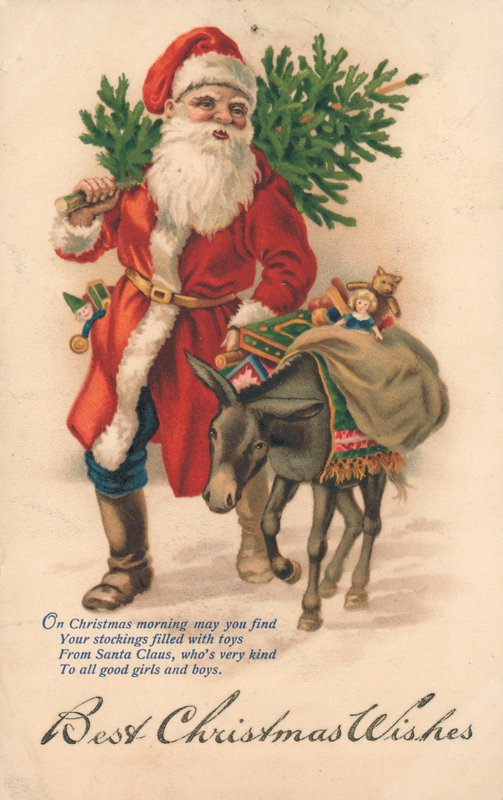 British Christmas Card by English School