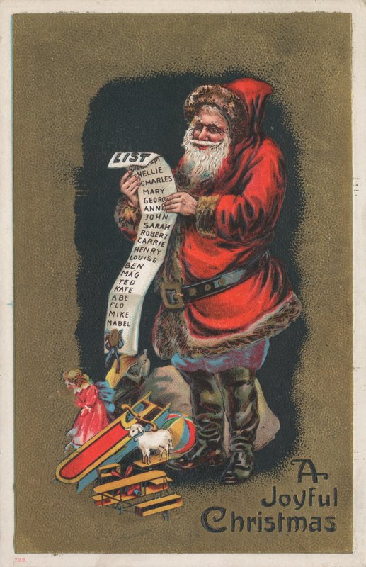 British Christmas Card by English School