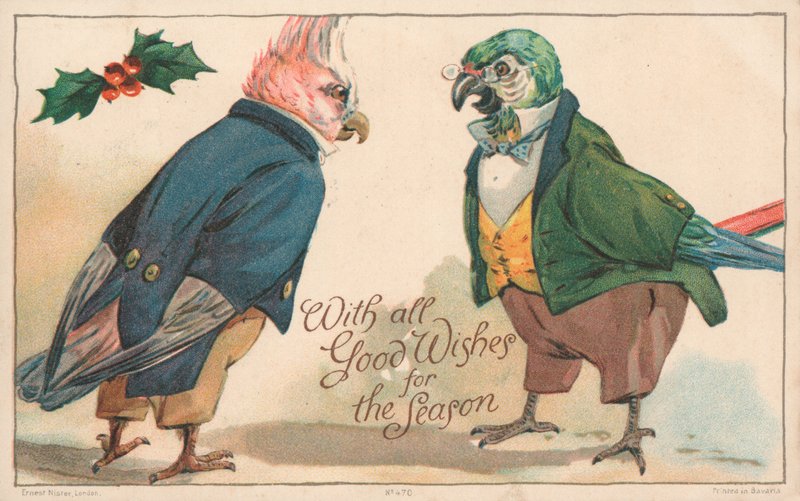 British Christmas Card by English School
