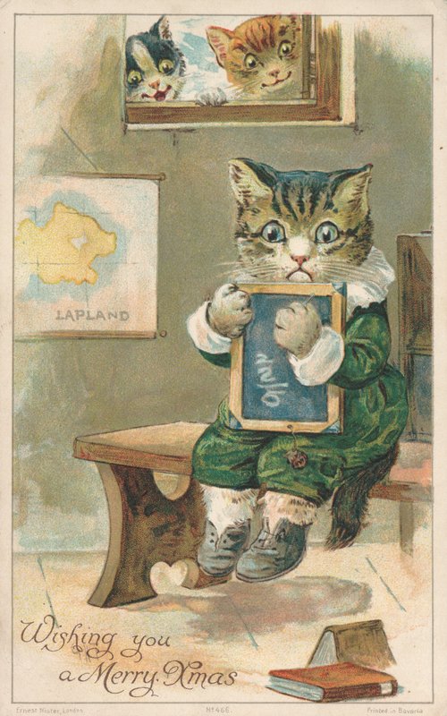 British Christmas Card by English School