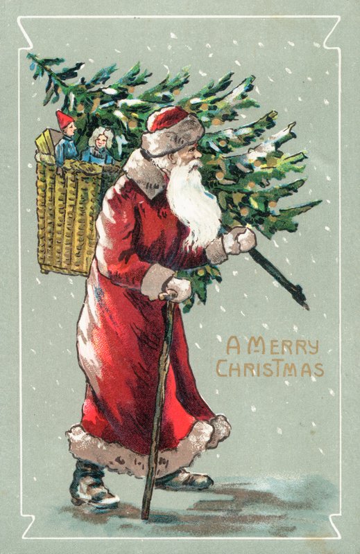 British Christmas Card by English School