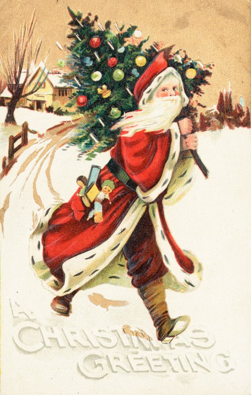 British Christmas Card by English School