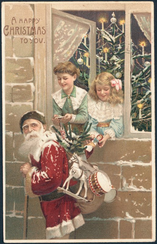 British Christmas Card by English School