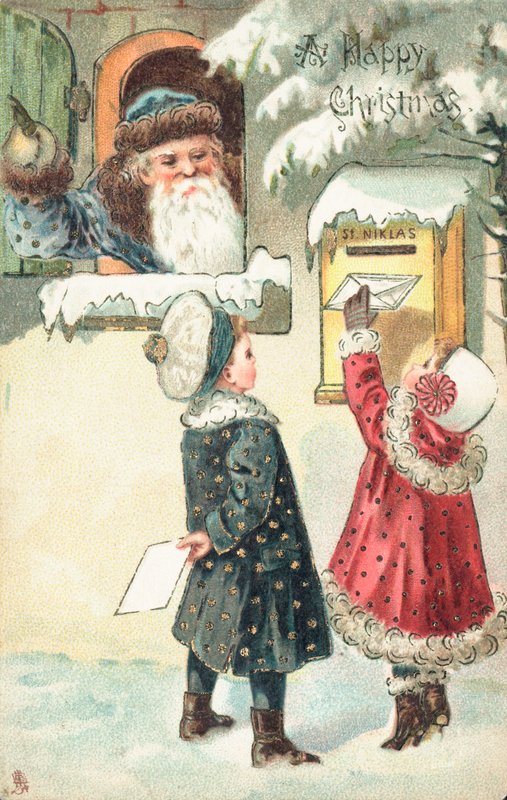British Christmas Card by English School