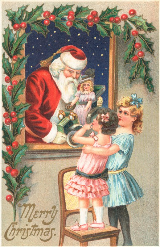 British Christmas Card by English School