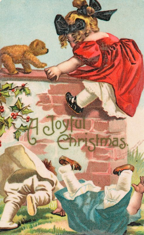 British Christmas Card by English School