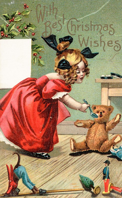 British Christmas Card by English School