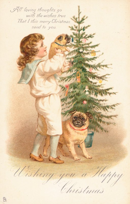 British Christmas Card by English School