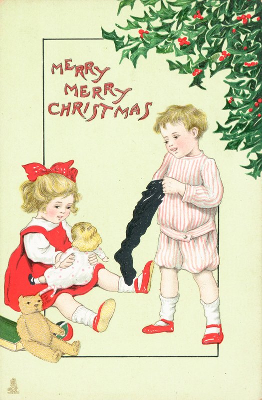 British Christmas Card by English School
