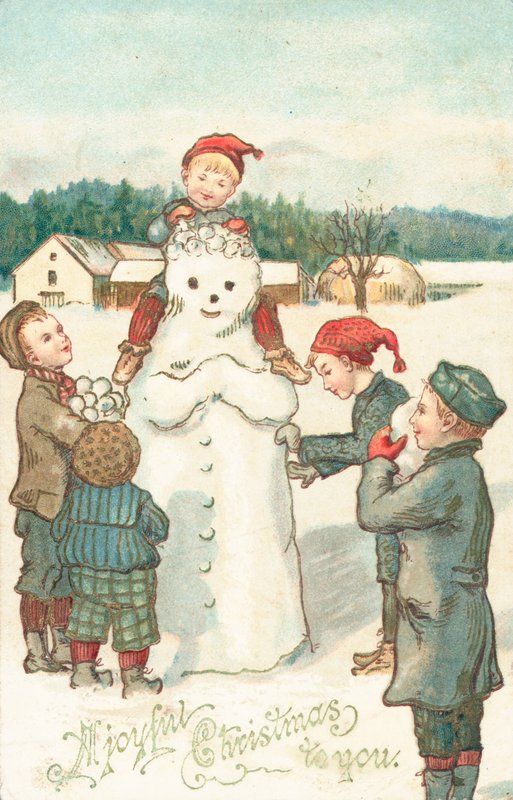 British Christmas Card by English School