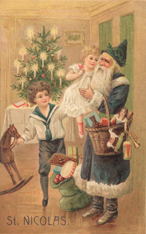 British Christmas Card by English School