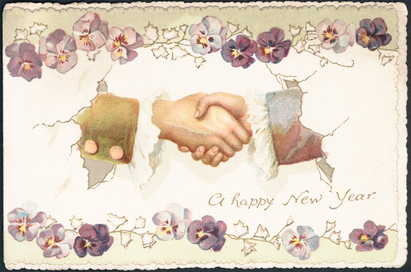 British New Years Card by English School