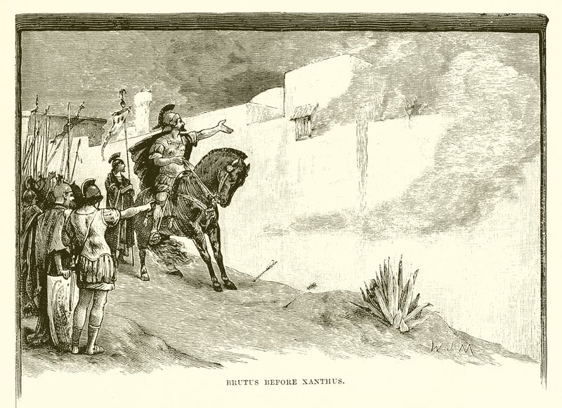 Brutus before Xanthus by English School