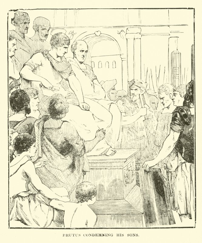 Brutus Condemning His Sons by English School
