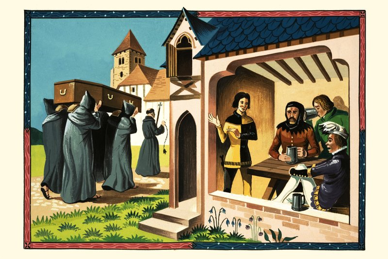 Burial in Days of Old by English School
