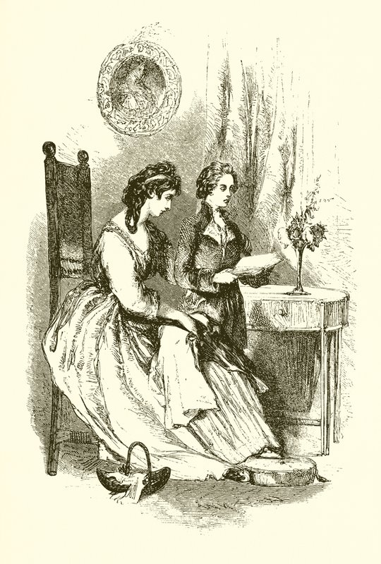 Burke Reading to His Mother by English School