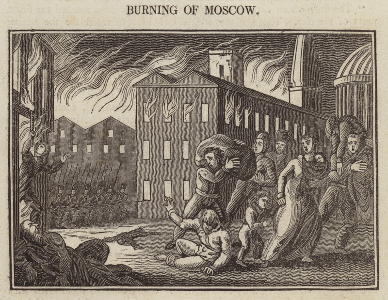 Burning of Moscow by English School