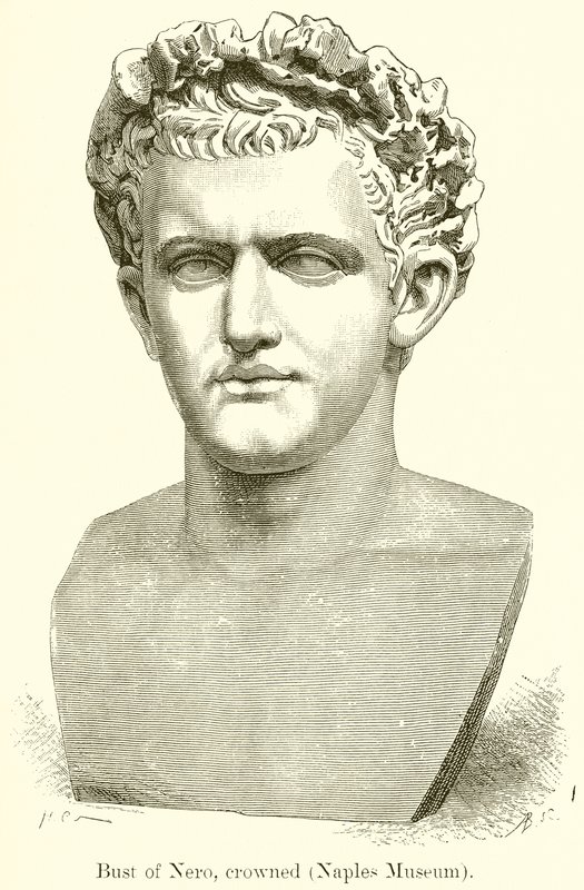 Bust of Nero, Crowned by English School