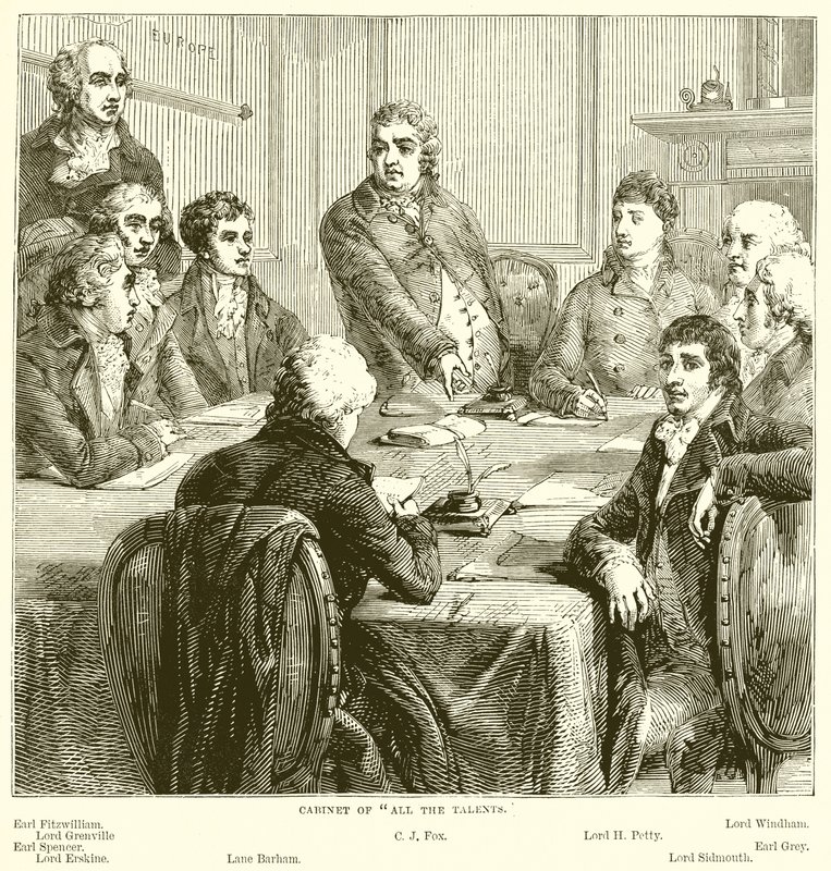 Cabinet of All the Talents by English School