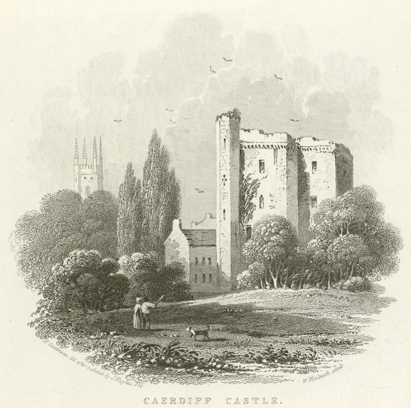 Caerdiff Castle by English School