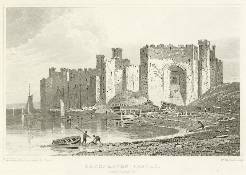 Caernarvon Castle, Caernarvonshire by English School