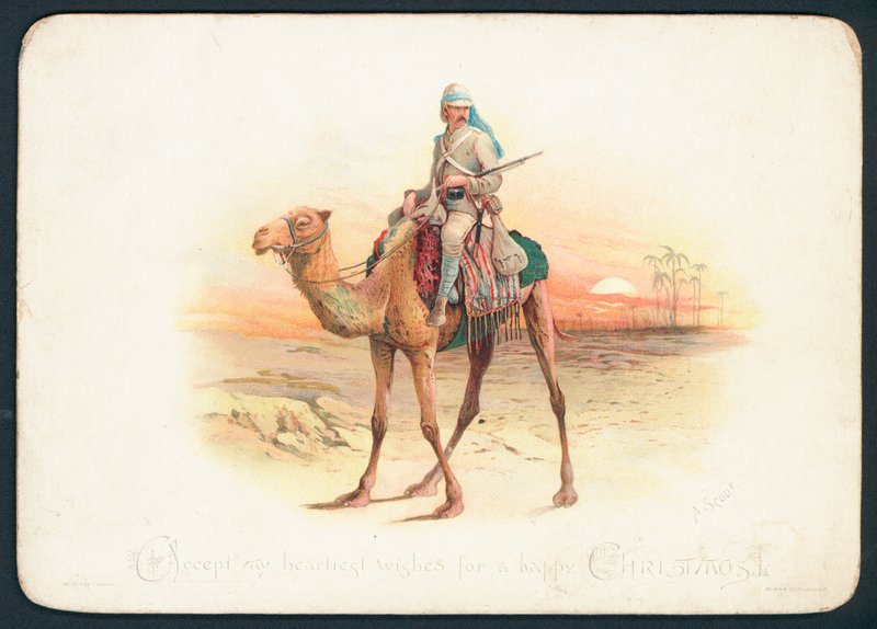 Camel Corps Christmas card by English School